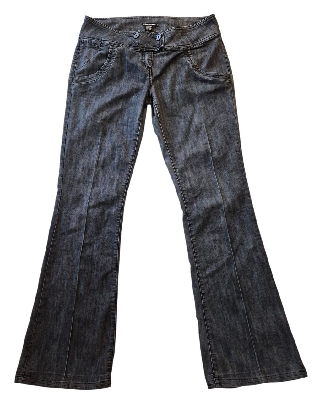 VTG Contempo Size 13 Wide Leg Flare Jeans Pants 90's Cotton Blend Spears Hilton